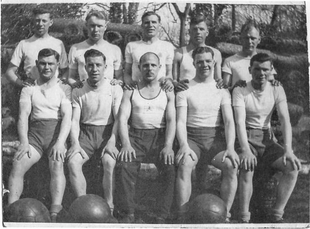 Matthew Stephenson (top right) and others training in Scotland