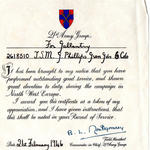 Commendation for CSM Phillips