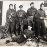 Thomas Cyril Sharpe (left), No.4 Cdo., and 1 Bde. with others
