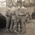 Thomas Cyril Sharpe (right) and others, 1 Bde. HQ