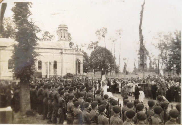 The unveiling ceremony of the memorial at Le Plein