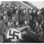 No 4 Commandos with captured flag after Vlissengen.