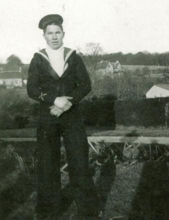 Robert Fowler (No 11 Cdo) in naval ratings uniform