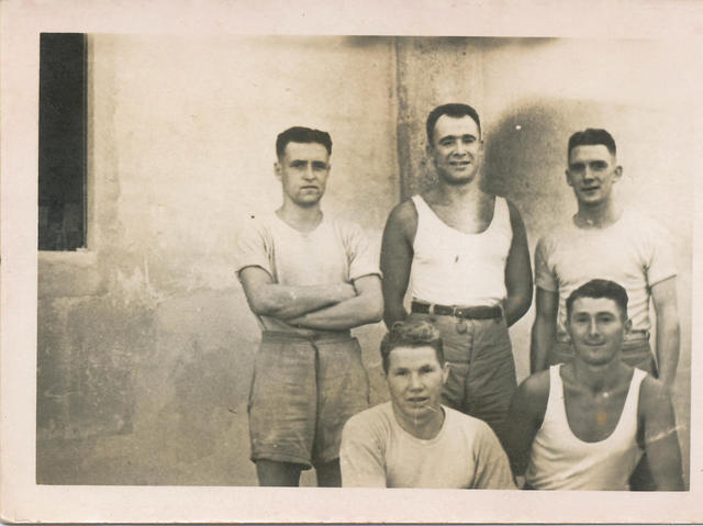 Robert Fowler (front left) and others at Gepruft Stalag 1VA R