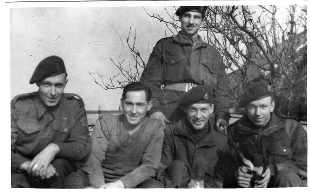 Bill Portman MM and others, No.4 Commando belvd. D troop. Poss. at Flushing.