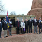 Members of the RMA Highlands branch with family of Sgt Peter Davidson.