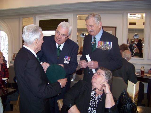 Billy Moore (5 Cdo), Joe Murtagh (3 Cdo. Bde. and CVA Nat.Sec) and Brig. Jack Thomas CBE (6 Cdo and CVA President)