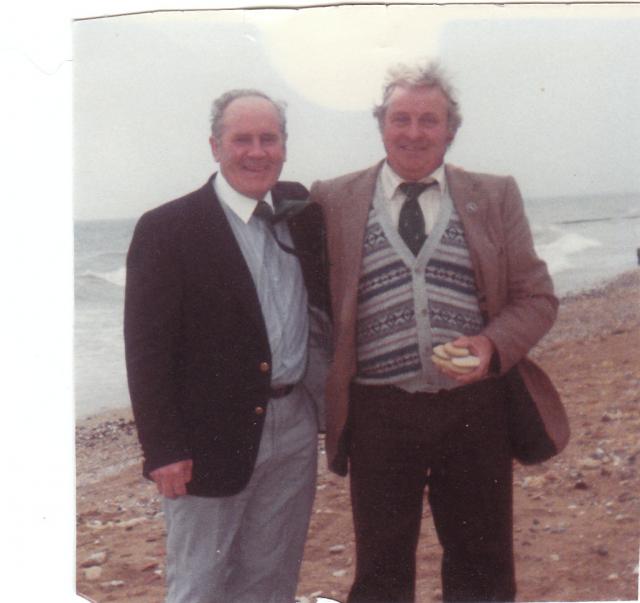 Leslie Finnis and E. Falconer on Sword Beach