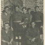 1 Bde Signallers Duffy, extreme right, Jimmy Norton on his right.
