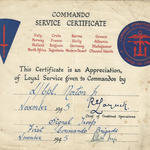 Commando Service certificate