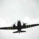 Dakota flying low over the Arboretum on Saturday