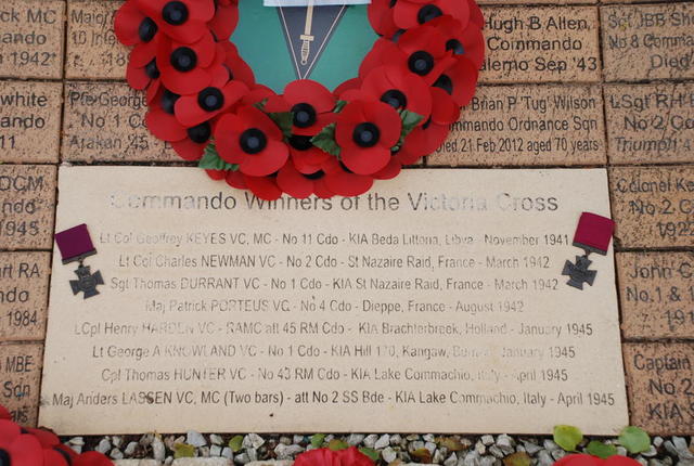 V,C,s Laid on the memorial Stone to Commando V,C. winners