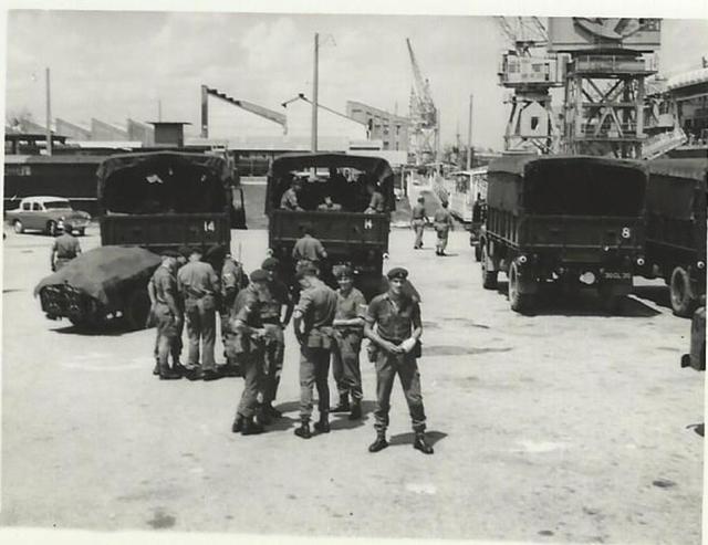 About to embark on HMS Bulwark in Singapore for Aden 1965.