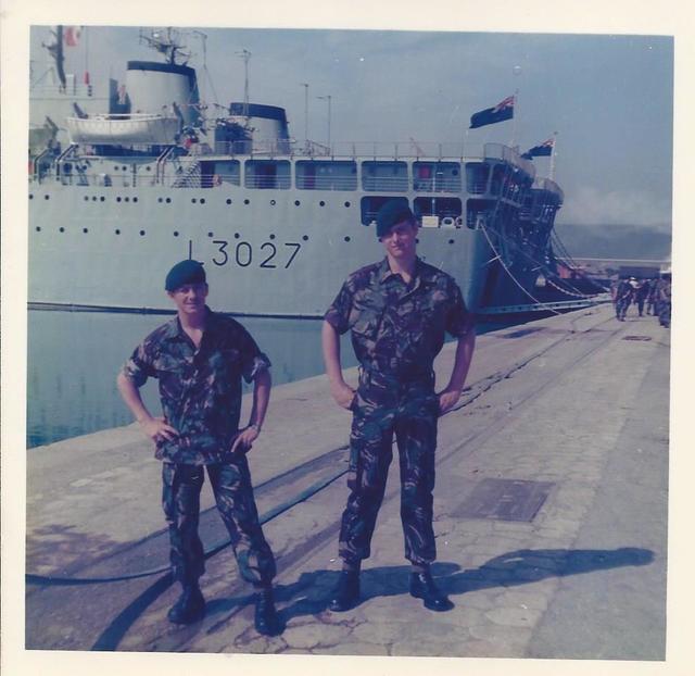 L/Cpl. Andy 'Paddy' McGaughey (left)  & Pte. Paul 'Monty' Montrose, May 1978