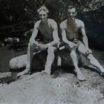 Mne Philip Bennett 42RM Cdo., and friend Johnnie in India March 1944