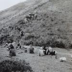 The section resting on patrol route with Chinese women