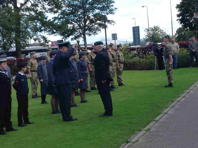 Joe Murtagh inspects the Cadets