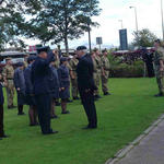 Joe Murtagh inspects the Cadets, Sunday 31st August 2014 by Fort William War Memorial. 
