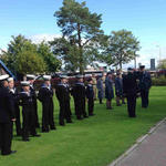 Joe Murtagh inspects the Cadets, Sunday 31st August 2014 by Fort William War Memorial.
