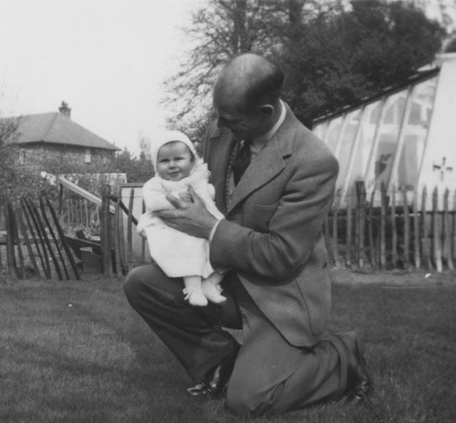 Harry Bull and his daughter Peta 1954