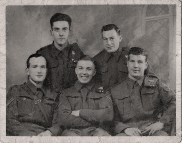 Harold Bull and his brother John, and others April 1942