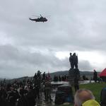 Flypast over the memorial