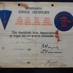 Commando Service Certificate for J.L.Bouman, No 10(IA) Commando 2 'Dutch' troop