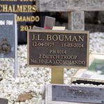 Plaque for J.L. Bouman, No.10(IA) Cdo 2 troop