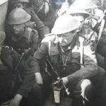 Lt Thomas Turton RNVR and others in an LCA during Exercise Shallufa, HMS Saunders at Kabrit (Kasferit) Suez, November 1943.