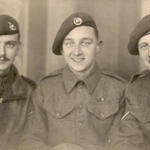 Fred Hutchings (on) left and 2 others from 46RM Cdo