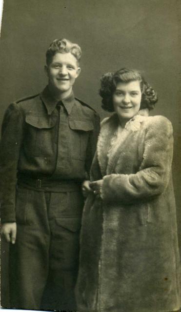Mne. George Davidson (46RM Commando) and his wife Marion.