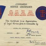 Commando Certificate for Pte Thomas McGuinness, No 4 Cdo.