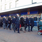 March past Joe Murtagh saluting as the Veterans march past