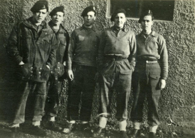 Thomas McGuinness (centre) No.4 Cdo. and others