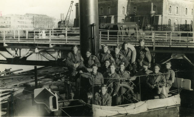 No 4 Cdos on captured ship at Flushing (2)