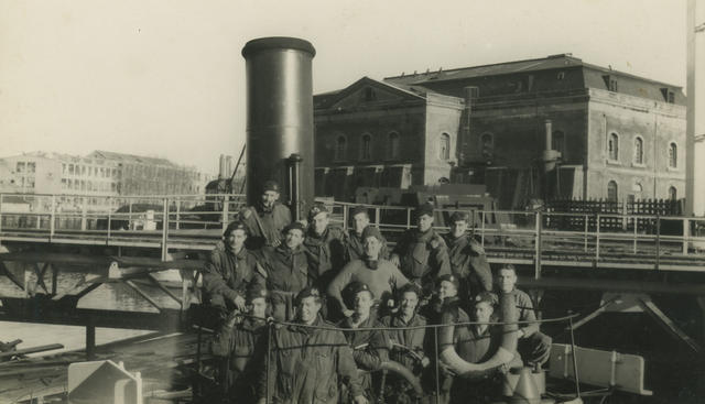 No 4 Cdos on captured ship at Flushing (1)