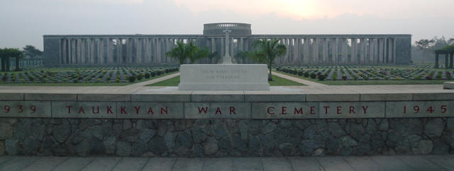 Early morning at Taukkyan War Cemetery, Yangon, Myanmar