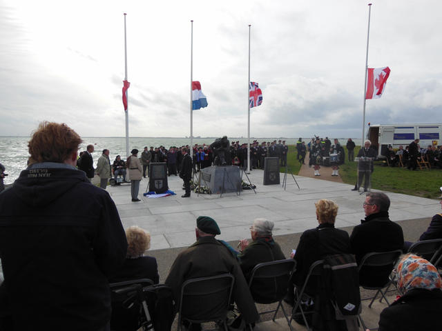 Overview of the Memorial. In the distance, Breskens