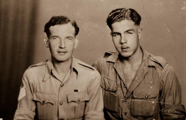 Allan Jameson (right) No.5 Commando and unknown