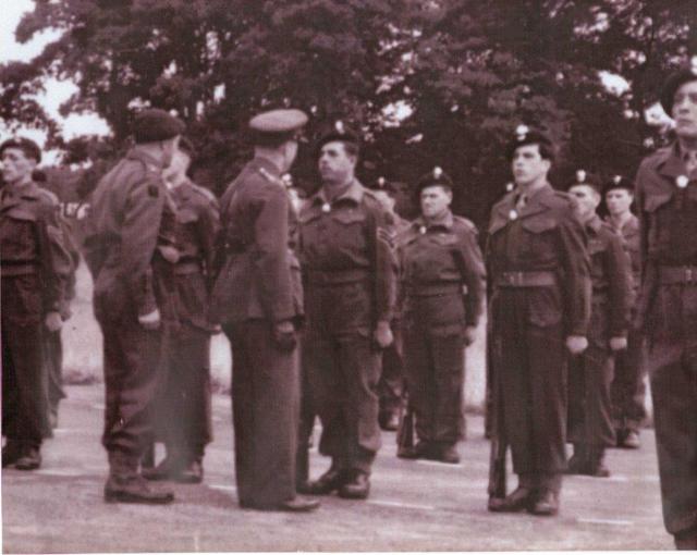 Sgt Allan Jameson, No.5 Commando, on parade...
