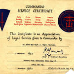 Commando Service Certificate for Mne John Henry 'Jack' Hart