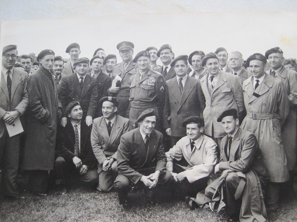 No.4 Commando veterans with Field Marshal Montgomery and Major General Gale