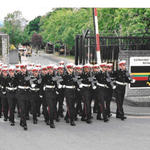 Main gate at the Commando Training Centre, Royal Marines