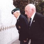 Thomas Crosbie on the right, and another, at the Lympstone memorial