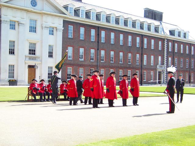 The CVA Standard is carried on to the parade.