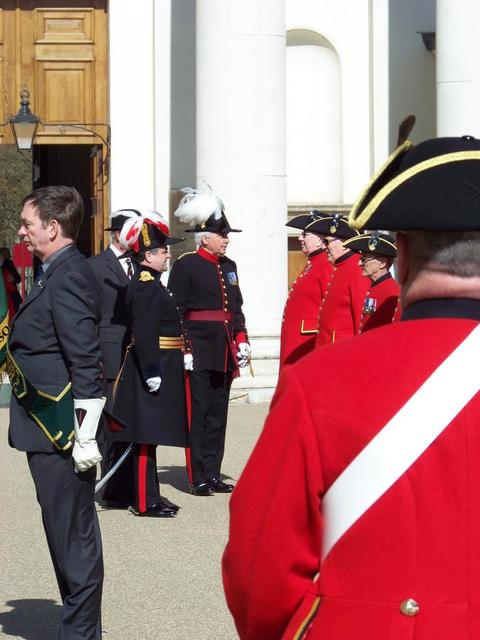 The Reviewing Officer inspects the Front Rank.