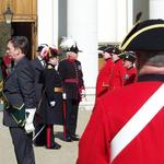 The Reviewing Officer inspects the Front Rank.