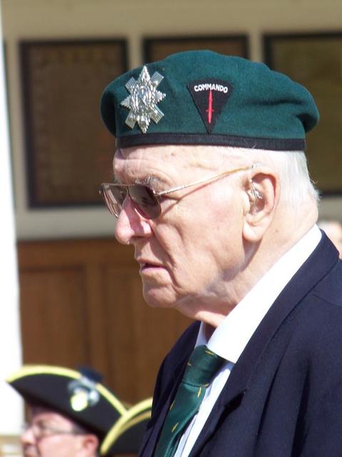 Jim Petrie, No 6 Cdo., on parade