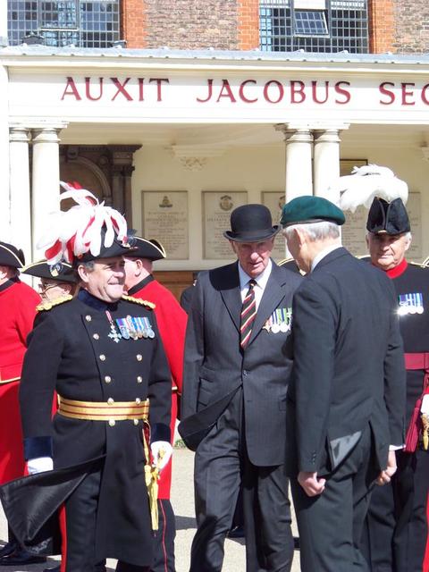 The Reviewing Officer inspects the Commando Veterans