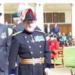 Ooops! The Major General spots someone wearing an RAF cap badge on his parade...